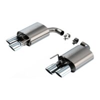 Borla S-Type 2-1/2" Dual Axle-Back Exhaust Kit With 4" Chrome Quad Tips Active Exhaust Mustang GT 2024-2025