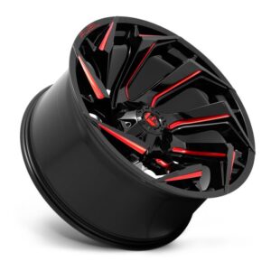 Fuel Reaction Wheel 20" X 9" Gloss Black/ Milled Candy Red Bronco 2021-2025 - Image 3