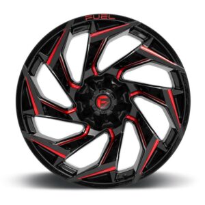 Fuel Reaction Wheel 20" X 9" Gloss Black/ Milled Candy Red Bronco 2021-2025 - Image 4