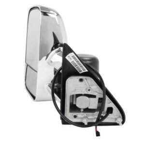 Tow Mirrors Adjustable Manual ABS Plastic Chrome Pair With Amber LED Turn Signal And Smoked Lens Chevrolet/GMC C/K Truck 1988-1998 - Image 6