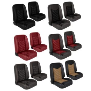 TMI Pro Classic Sport Low Back Double Diamond Bucket Seats Pair