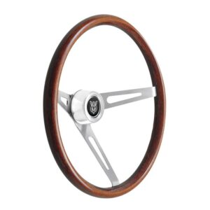 GT Performance GT3 Steering Wheel Kit Dark Wood Retro With Horn Button